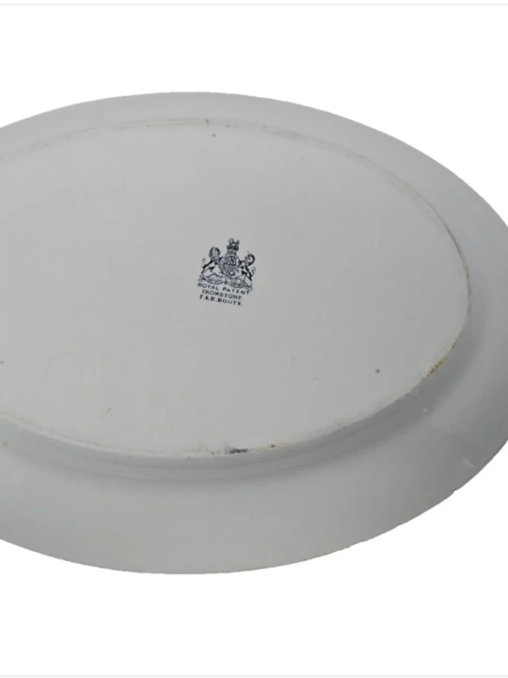 Antique 19th c 1850 Victorian White Ironstone Oval Serving Platter T&R Boote 17
